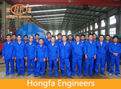 hongfa engineers install concrete block and panel machine