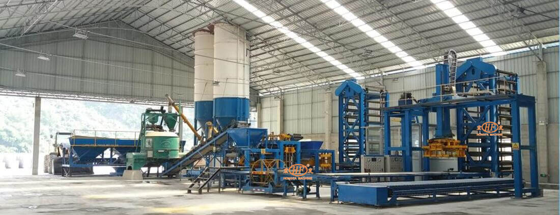 Hongfa full automatic concrete block production line picture