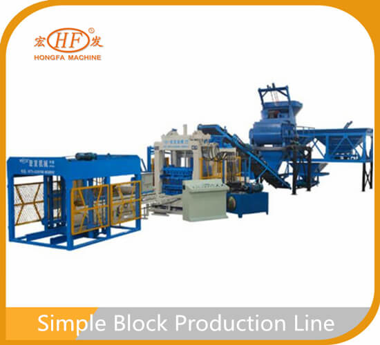 simple cocnrete block production line