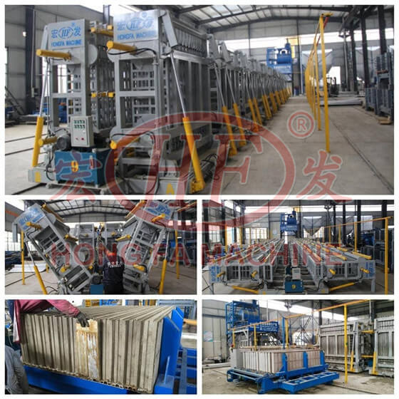 Hongfa automatic concrete EPS sandwich wall panel making machine vertical