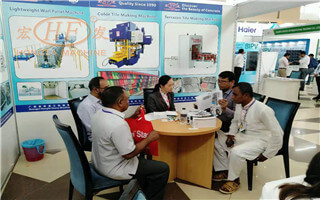 Hongfa Wonderful Show at the Con Expo Bangladesh for cement easy wall panel machinery