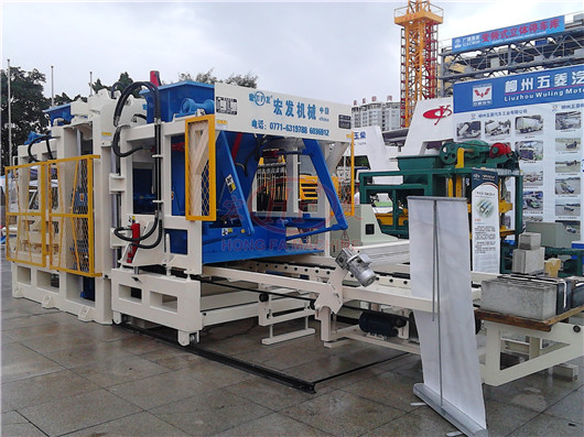 Hongfa interlocking brick machine concrete block machinery qt8-15D