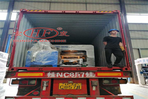 The delivery of Hongfa HFT300 terrazzo tile making machinery