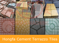 Hongfa terrazo tile machine makes colorful paver tiles